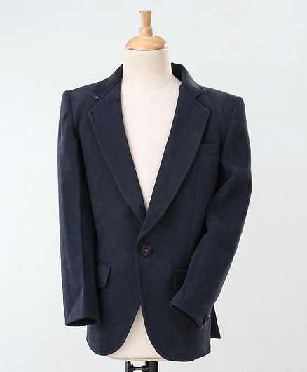 Babyhug Full Sleeves Blazer - Blue