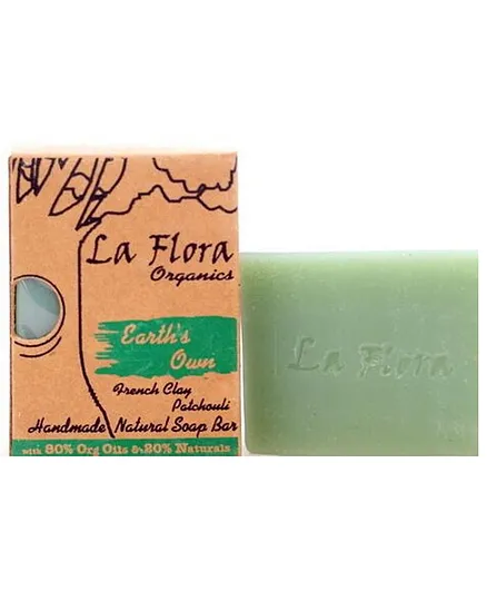 La Flora Organics Earth's Own French Clay & Patchouli Handmade Soap Bar - 100 gms