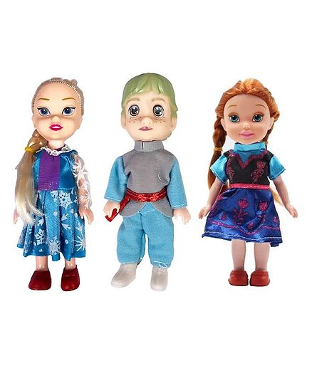 Emob Articulated Dolls Pack of 3 Multicolor - (Design May Vary)