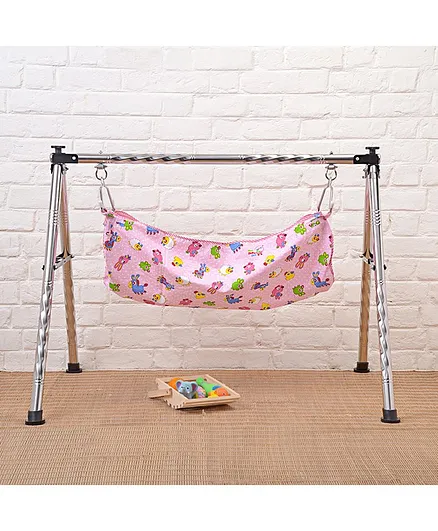 JIN Semi Foldable Cradle With Round Frame - Multicolor