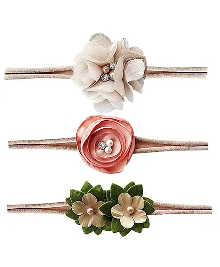 Bembika Floral Headbands Pack of 3 - Multicolor