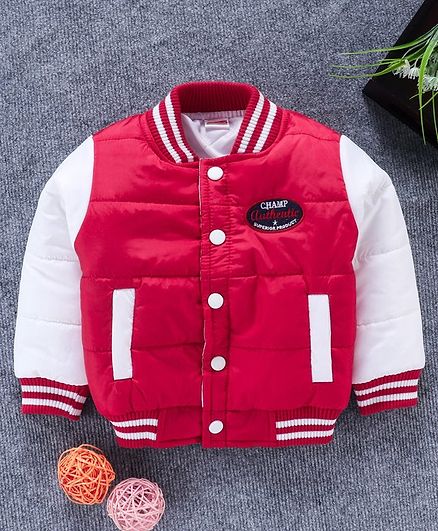 Babyhug Full Sleeves Padded Jacket - Red