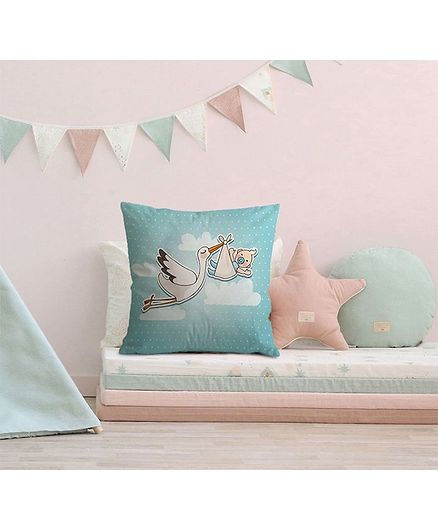 Stybuzz Cushion Crane Print - Green