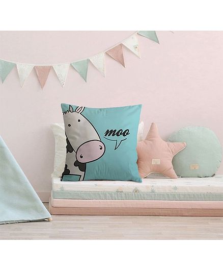 Stybuzz Peach Cuddle Cotton Cushion - Blue