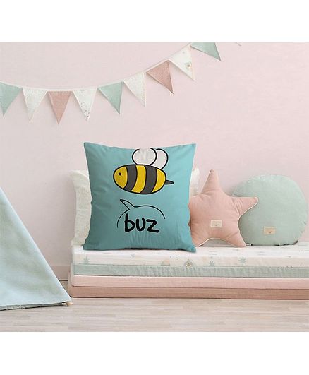 Stybuzz Peach Cuddle Cotton Cushion- Blue
