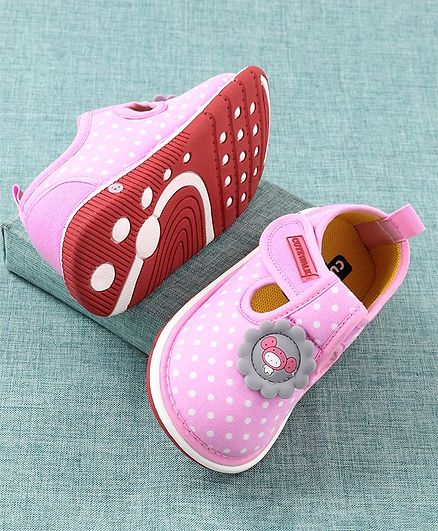 Cute Walk by Babyhug Musical Casual Shoes Dots Print - Pink