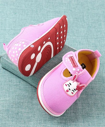 Cute Walk By Babyhug Musical Casual Shoes Bunny Patch - Pink