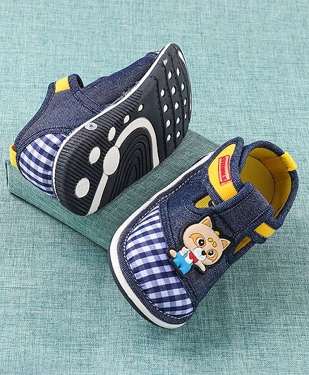 Cute Walk By Babyhug Musical Casual Shoes Kitty Patch - Navy Blue