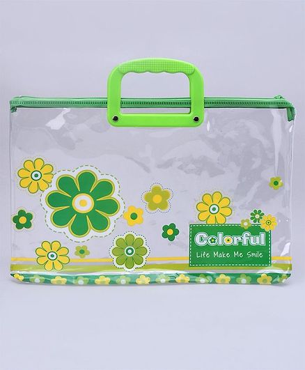 Document Box Flower Print - Green