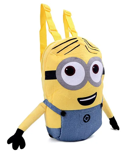 Minions Dave Plush Bag Yellow & Blue - 11 Inches