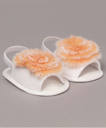 Daizy Faux Fur Booties - Orange