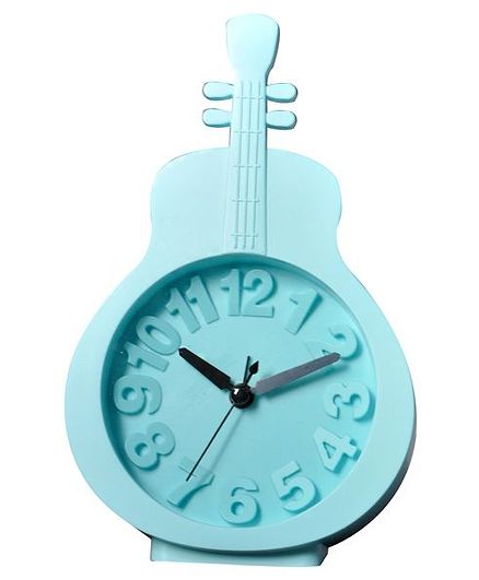 EZ Life Guitar Shape Desk Alarm Clock - Blue