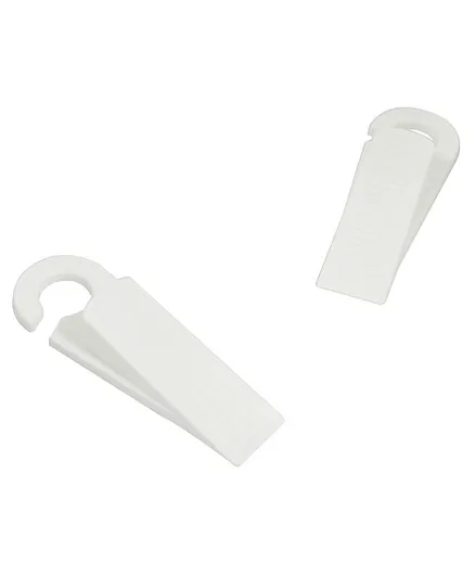 EZ Life Door Stopper - Set of 2 - Child Safety - Baby Proofing - Plastic - White