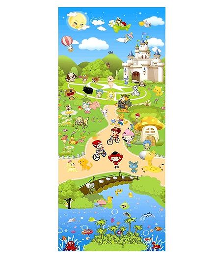 EZ Life Park & Cycle Theme Play Mat - Blue