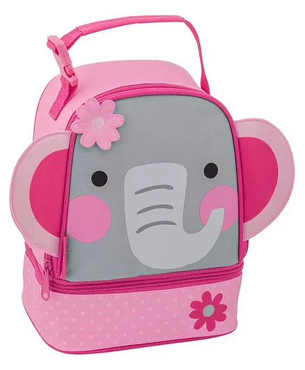 Stephen Joseph Lunch Pals Box Bag Elephant Print - Pink