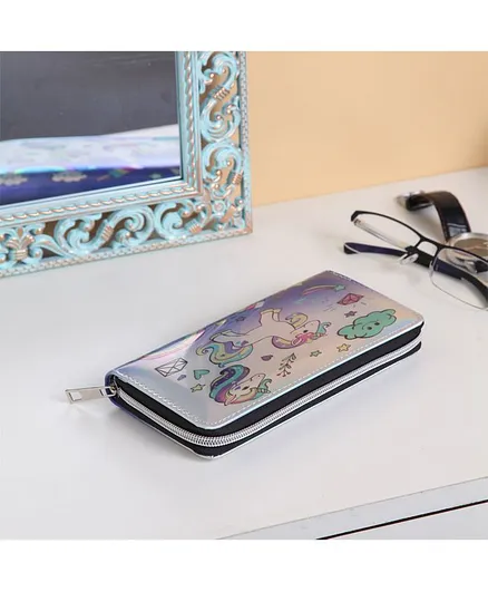 Quirky Monkey Wallet Unicorn Print - Multicolour
