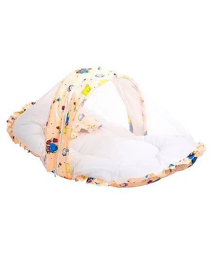 VParents Little Champ Baby Bedding Set With Mosquito Net & Pillow - Peach