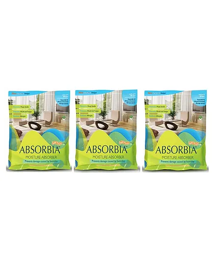 Absorbia Moisture Absorber Refill Pouch Pack of 3 - Green