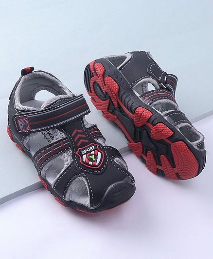 Cute Walk by Babyhug Sandals With Velcro Closure - Black