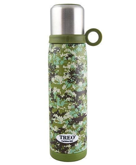 Treo by Milton Carbine 650 Vaccum Insulated Hot & Cold Stainless Steel Water Bottle Green - 600 ml