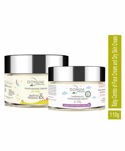 Donum Naturals Baby Combo Of Saffron, Vitamin F Cream & Dry Skin Moisturizing Cream - 60 gm & 50 gm