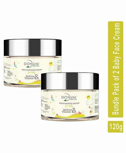 Donum Naturals Baby Glowing Skin Deep Moisturizing Saffron & Vitamin F Cream Pack of 2 - 60 gm