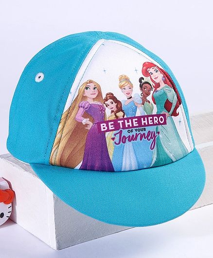 Babyhug Summer Cap Disney Princess Print Blue - Diameter 15.5 cm