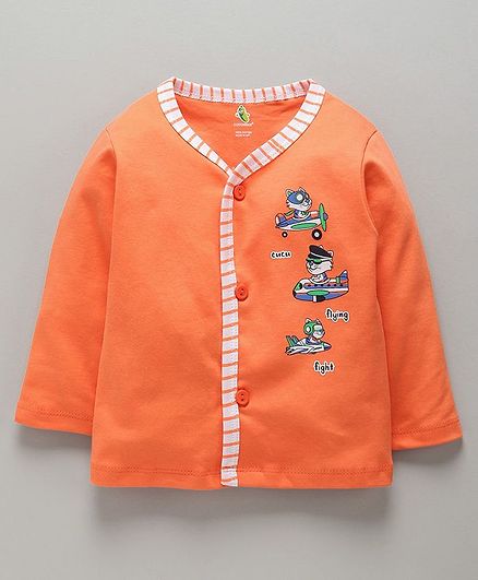 Cucumber Full Sleeves Vests - Orange