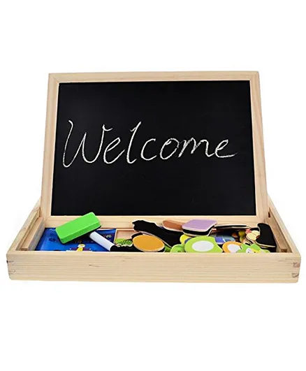 FunBlast 2 in 1 Magnetic & Wooden Chalkboard - Multicolour