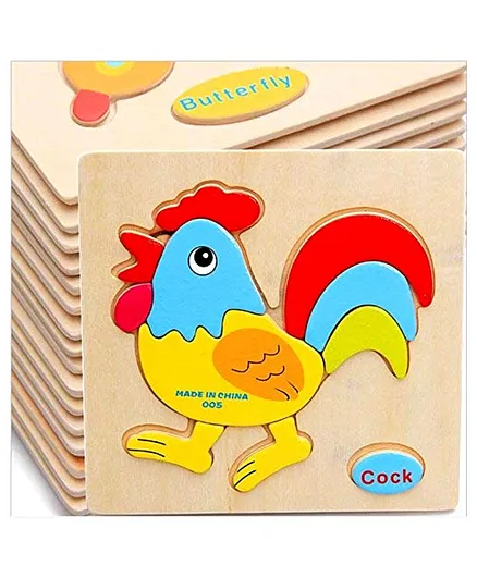 FunBlast Wooden 3D Board Puzzle - 12 Pieces