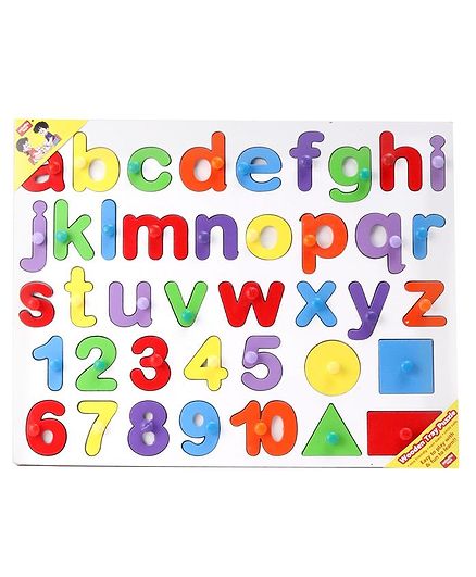 Anindita Wooden English Small Alphabets Puzzle - Multicolor