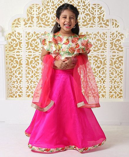 Saka Designs Choli Lehenga & Dupatta Set - Pink