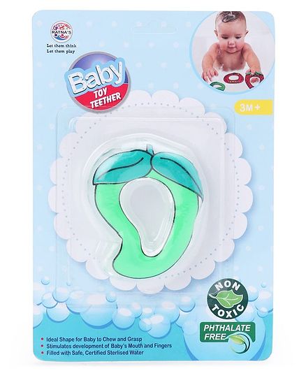 Ratnas Mango Shape Water Filled Teether - Green