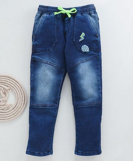 Vitamins Elastic Waist Jeans - Dark Blue