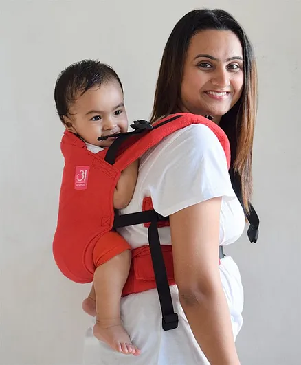Anmol Baby 2 Way Carrier Basic Handwoven - Red