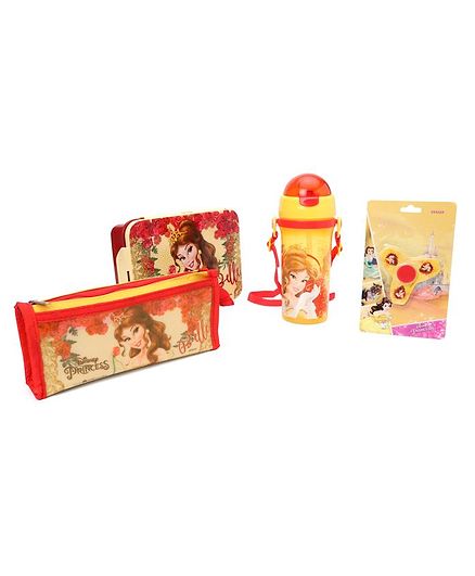 Disney Princess School Kit Pack of 4 - Red & Yellow