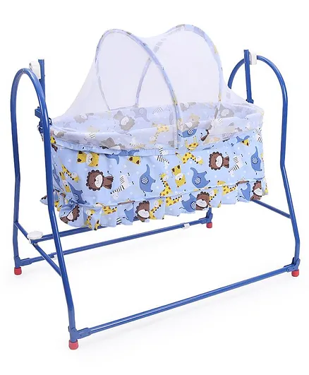 Mothertouch Italio Cradle Animal Print - Blue
