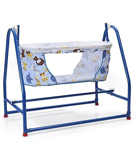 Mothertouch Nest Cradle Animal Print - Blue