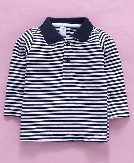 Tango Full Sleeves Stripe Tee - Black White