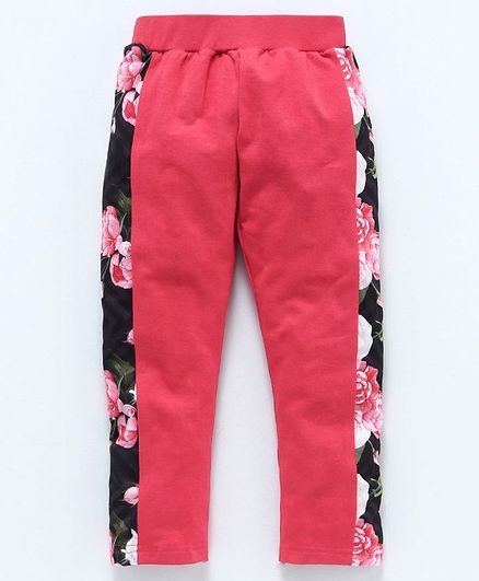 Eteenz Full Length Leggings Floral Print - Coral