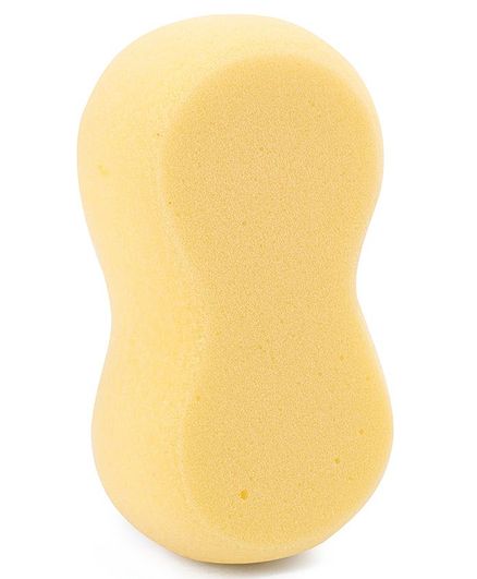 Baby Bath Sponge Curve Shape - Yellow