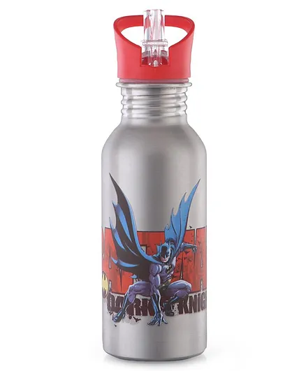 DC Comics Batman Stainless Steel Insulated Sipper Bottle Grey - 500 ml