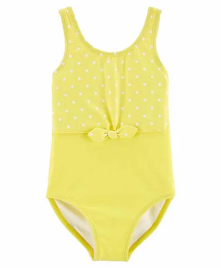 Carter's Polka Dot 1-Piece Swimsuit - Yelllow