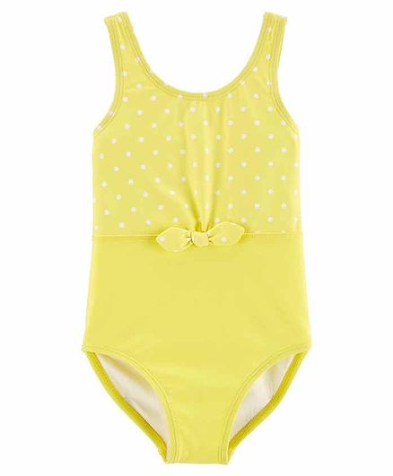 Carter's Polka Dot 1-Piece Swimsuit - Yelllow