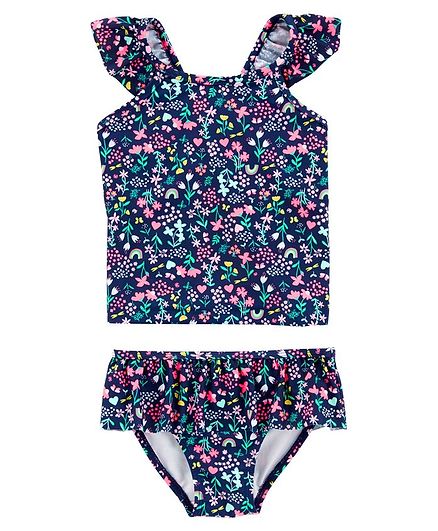 Carter's Floral 2 Piece Tankini - Navy Blue