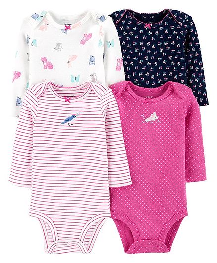 Carter's 4-Pack Animal Original Bodysuits - Multicolor