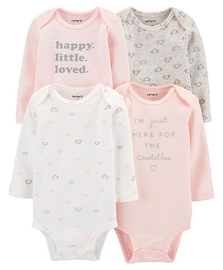 Carter's 4-Pack Bear Original Bodysuits - Pink