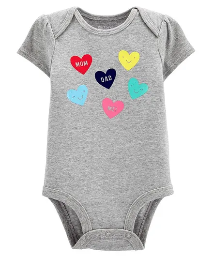 Carter's Heart Collectible Bodysuit - Grey