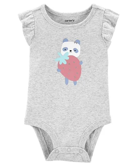Carter's Strawberry Panda Collectible Bodysuit - Grey