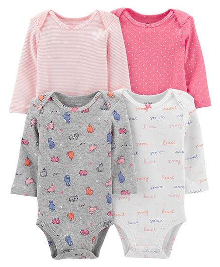 Carter's 4-Pack Cats Original Bodysuits - Multicolor